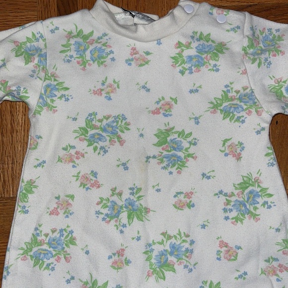 Puddles and Bubbles 3 months one piece floral print long sleeve 100% cotton - Picture 3 of 7